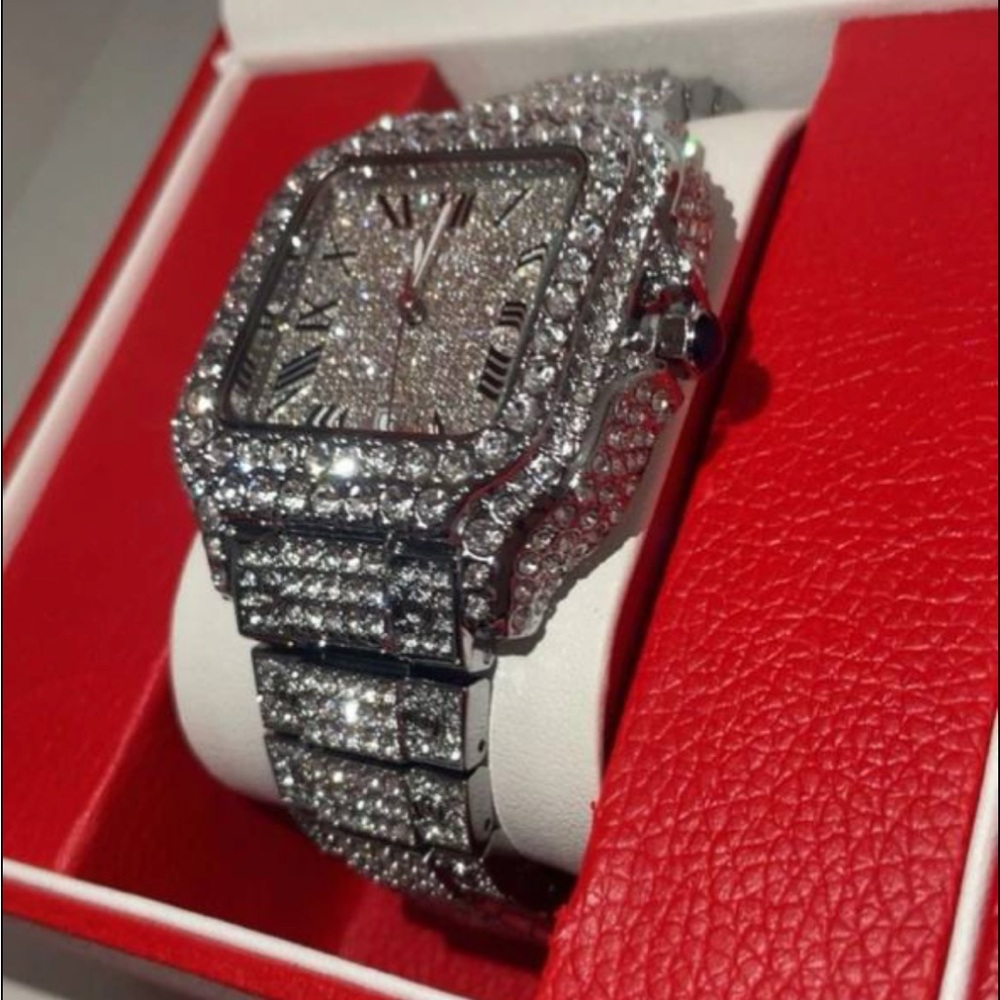 Cartier 18K White Gold Diamond Watch